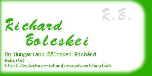 richard bolcskei business card